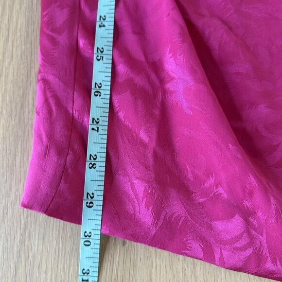 Y2K Silk Studio Hot Pink 100% Silk Strapless Prom Homecoming Dress Size 4 166 - Picture 6 of 14